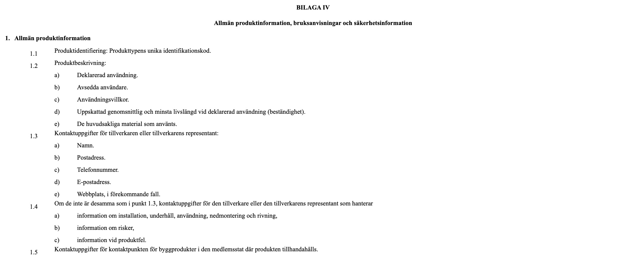 Byggprodukter Instruktioner Byggprodukter Instruktioner