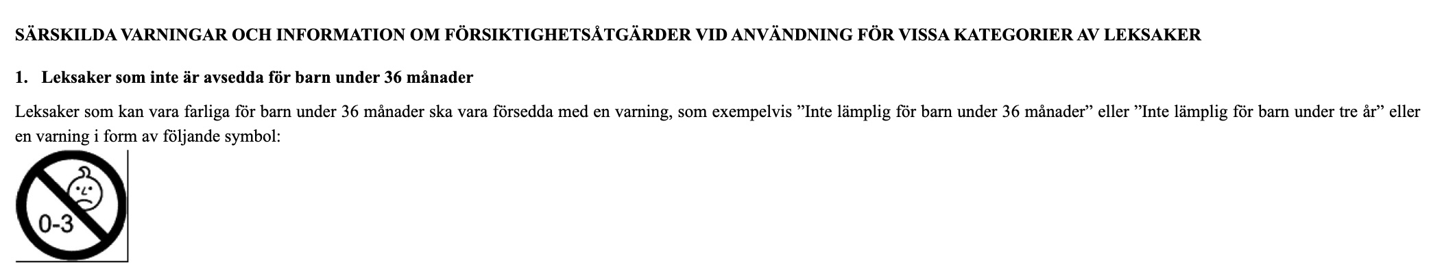 Leksaks Varning Leksaks Varning